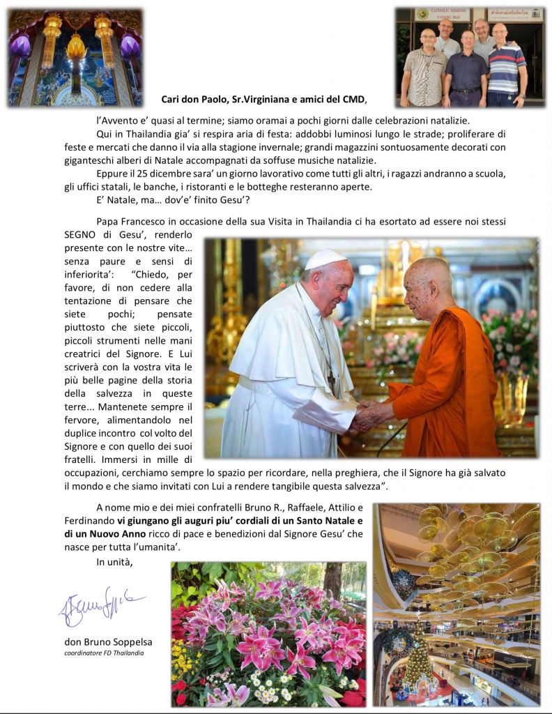 Auguri dei missionari 